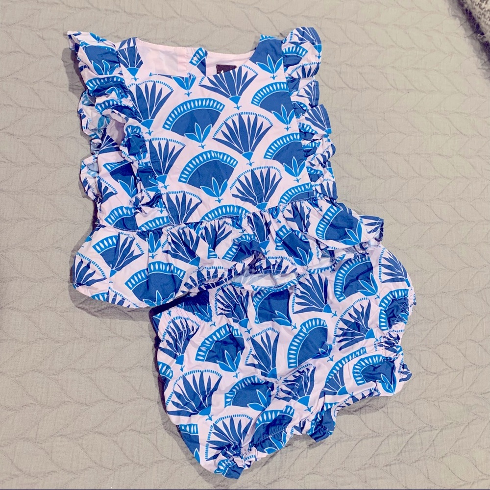 Tea Ruffle Sleeve 2 piece set